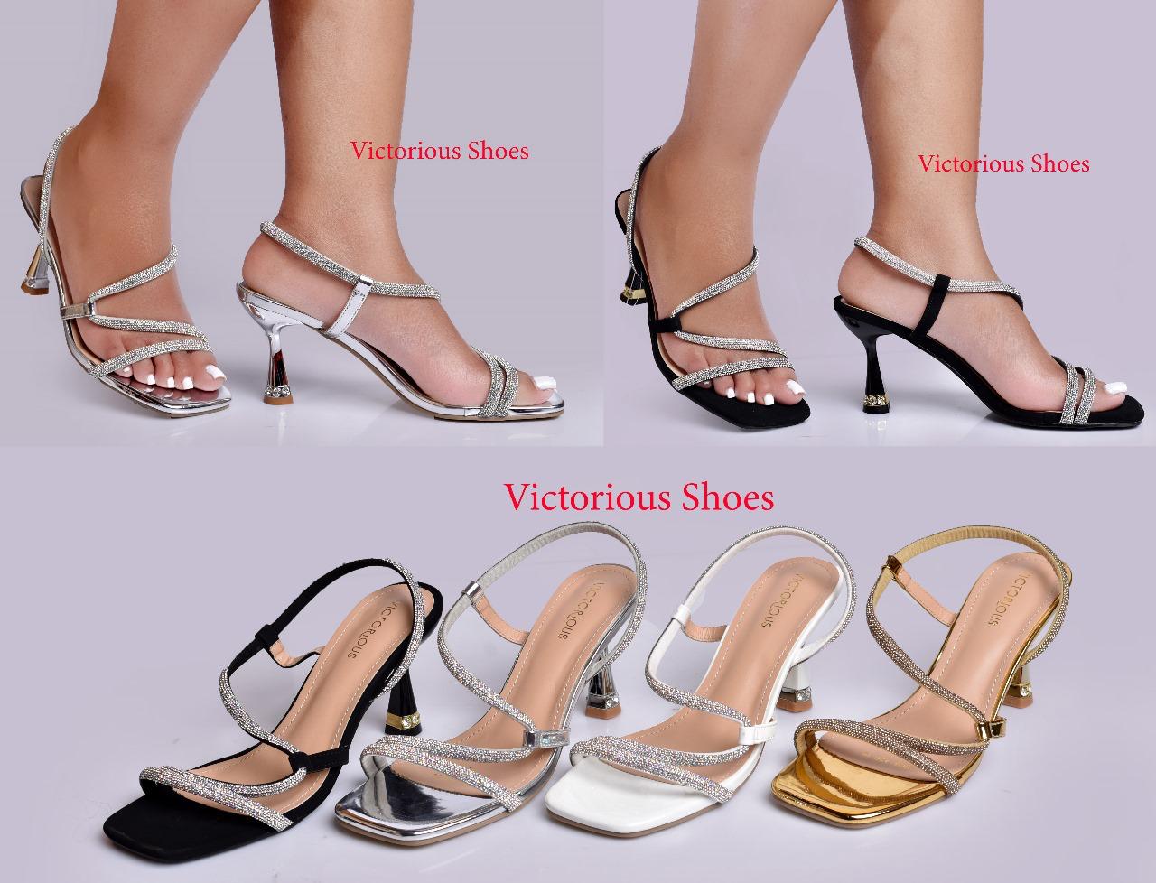 ⚡ NEW IN STOCK LADIES HEELS ⭐step out in style with this new women's heels designed for comfort durability and every day fashion 💯sizes 37-42 colors cream gold  white black silver⚡