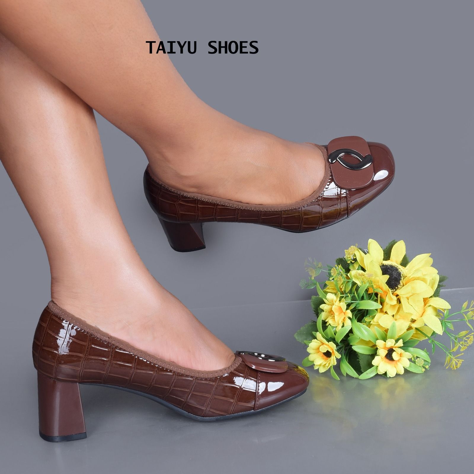⚡NEW ARRIVAL ,ORIGINAL TAIYU women's/ladies heels High Quality Taiyu's best block heels 💯very cute heel designed with a breathable upper leather heel and for all day comfort sizes 37-42 all colors ⚡