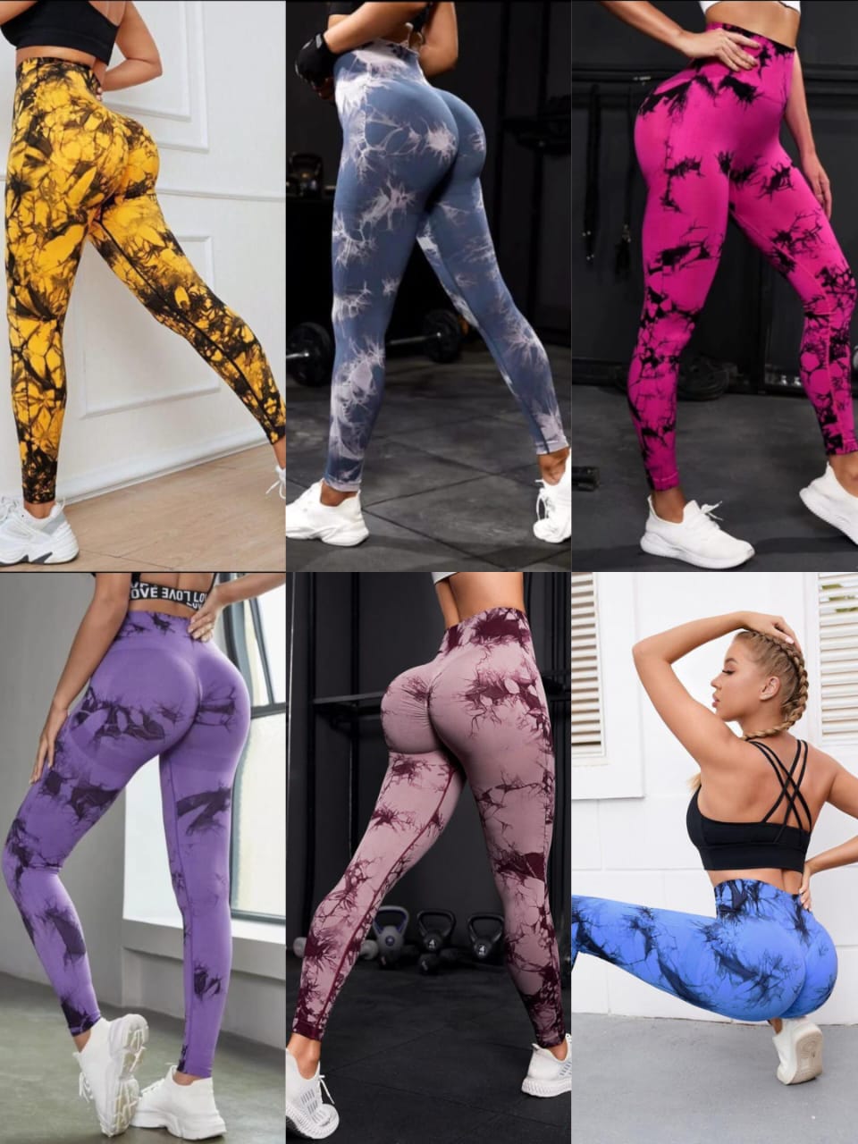 New Tie Dye Yoga Pants Sport Leggings Women Seamless High Waist Push Up Lady Tights Fitness Workout Leggins Clothing