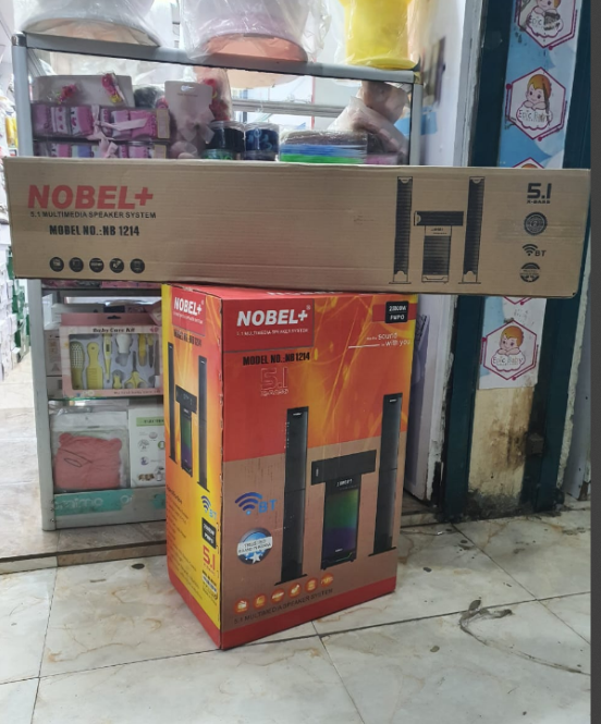 Nobel NB-2040 Tall Boy Home Theater Multimedia Speaker System 55000W PMPO USB SD Card, Bluetooth and FM Radio Woofer Sound Bar