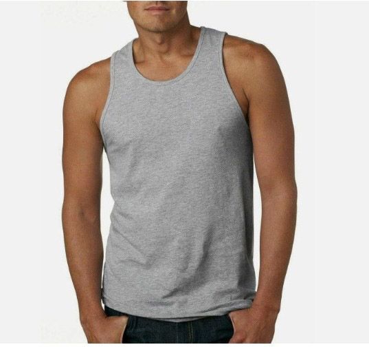 3PCS Pack Men GREY Vests. 100% Cotton Vests. Color: Grey. Sizes: XL, XXL, XXXL, XXXXL.