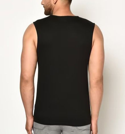 3PCS Pack Men BLACK Vests. 100% Cotton Vests. Color: BLACK. Sizes: XL, XXL, XXXL, XXXXL.