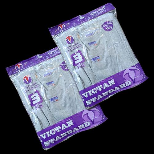6PCS Pack Men Gray and White Vests. 100% Cotton Vests. Color: Grey. Sizes: M, L, XL, XXL, XXXL, XXXXL.