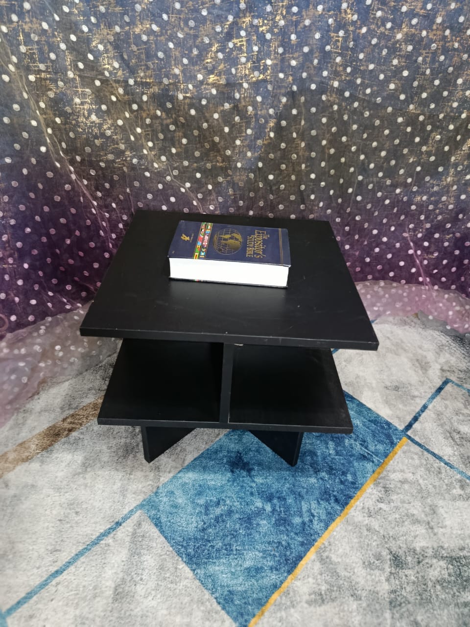 HAMILTON Modern Wooden Coffee Table with Storage (ALL BLACK I)