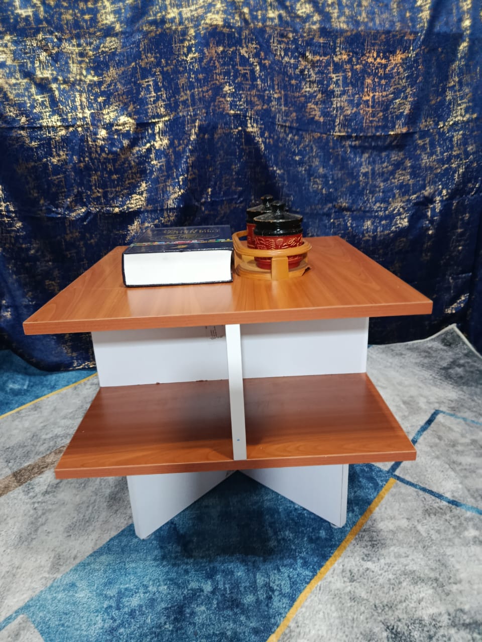 HAMILTON Modern Wooden Coffee Table with Storage (ALL BLACK I)