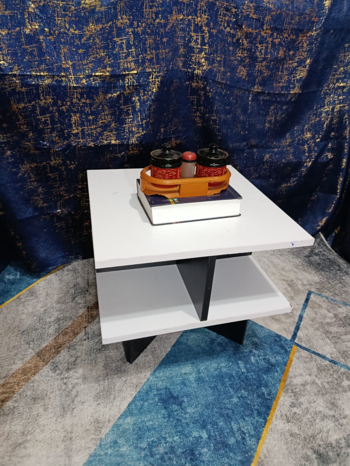 HAMILTON Modern Wooden Coffee Table with Storage (ALL BLACK I)