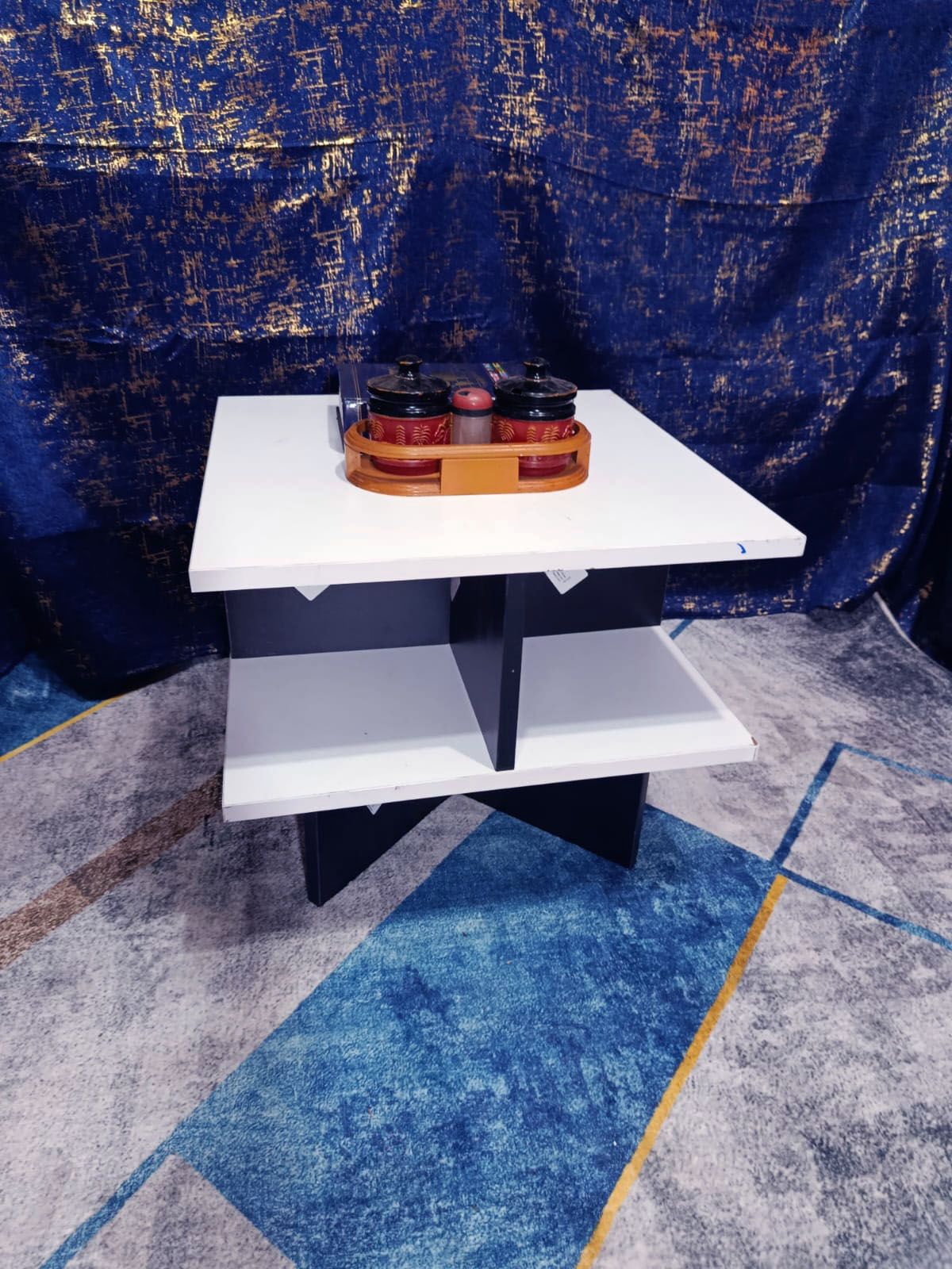 HAMILTON Modern Wooden Coffee Table with Storage (ALL BLACK I)