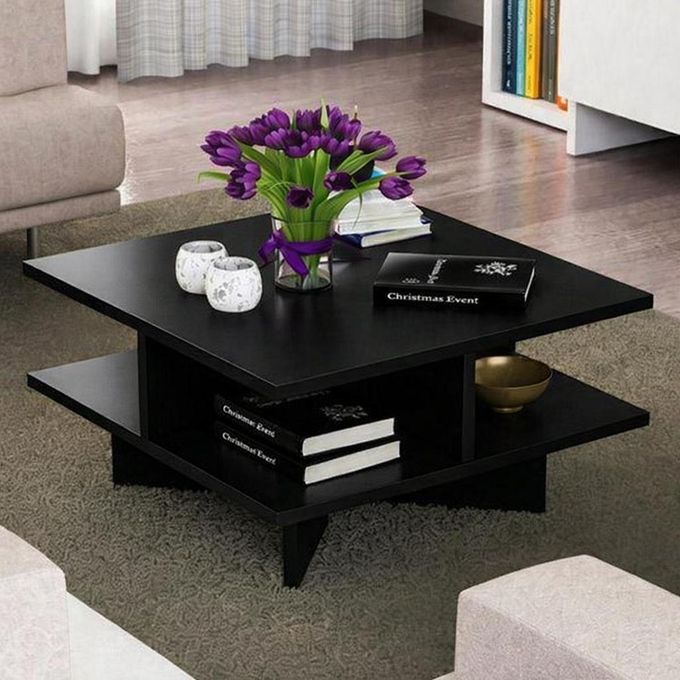 HAMILTON Modern Wooden Coffee Table with Storage (ALL BLACK I)