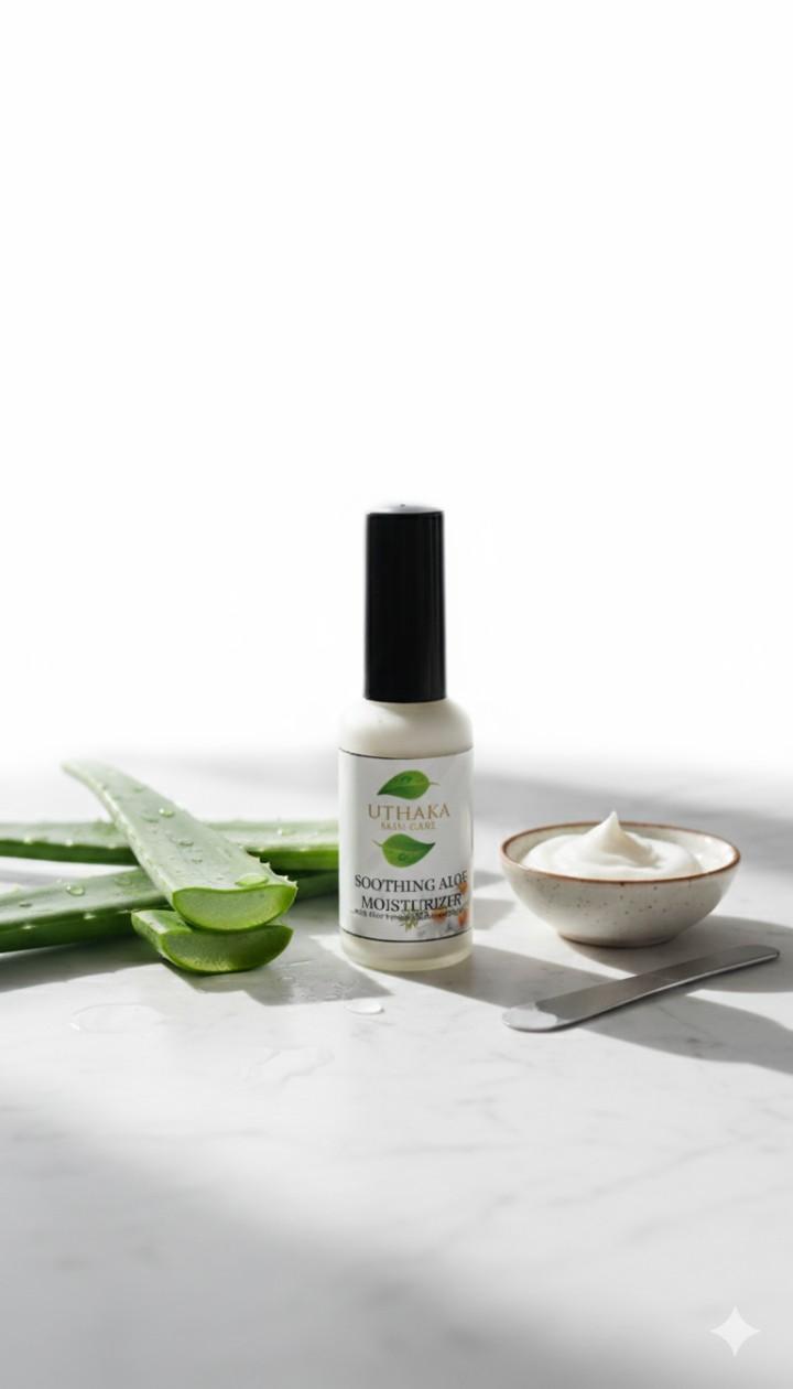 Uthaka Soothing Aloe Moisturizer with Shea Butter and Aloe Vera Juice for Dry and Sensitive skin
