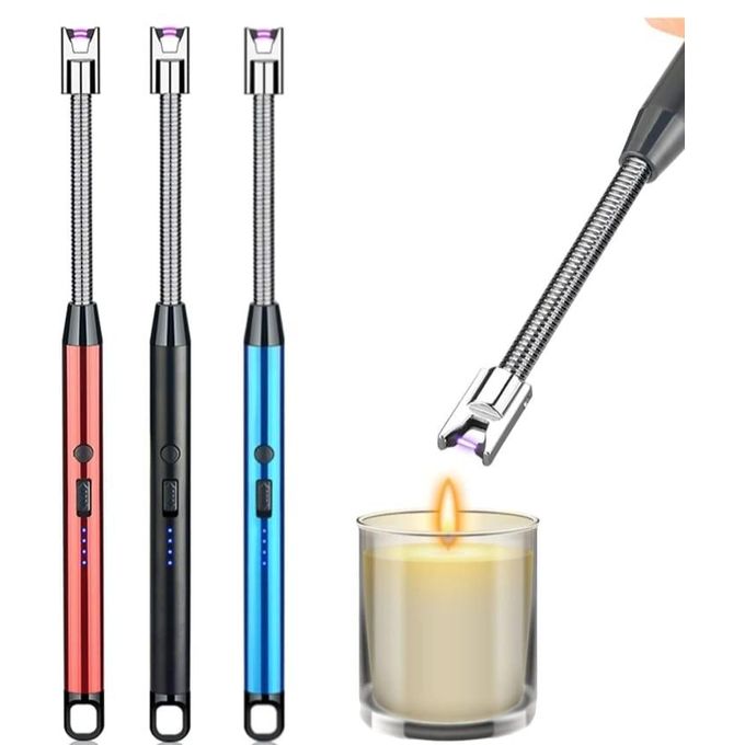 USB Rechargeable Electronic Arc BBQ Lighter Windproof, Flameless Ignition Lighter For Kitchen, Barbecue, Candles, Camping Fire Place, Gas Stove Lighter