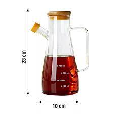 A 950ml oil jar is an essential kitchen accessory designed for convenient storage and precise pouring of cooking oils. Crafted from high-quality, food-grade materials such as thickened glass, stainles
