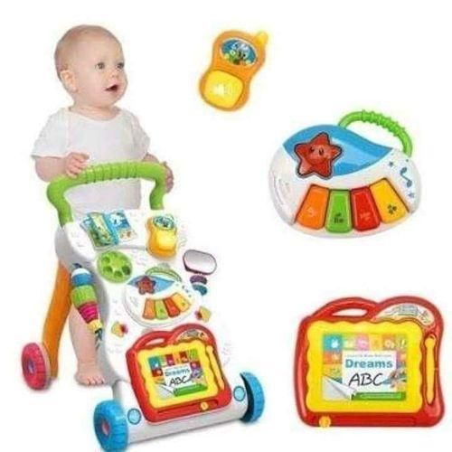 Huanger Musical Baby Walker/Push Walker-Multicolored