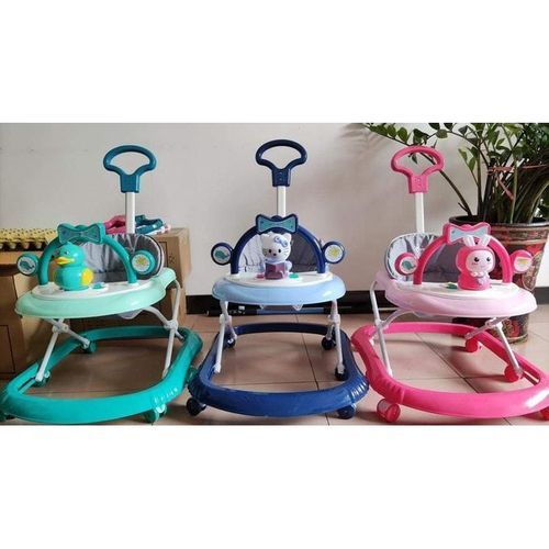 Mom Easy Baby Walker With Music, Toys And Push Handle