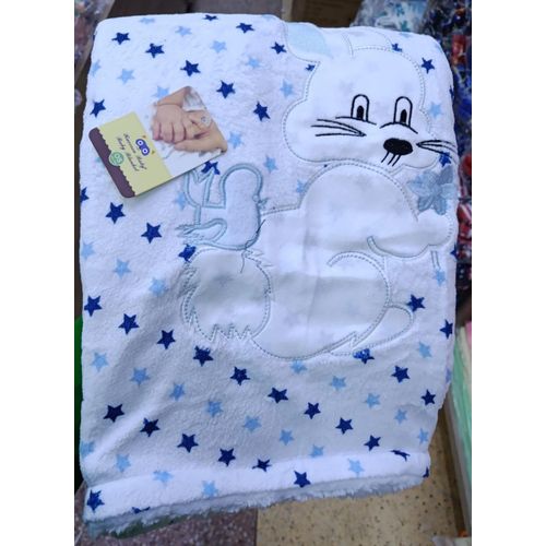 WARM BABY SHAWL-BLUE