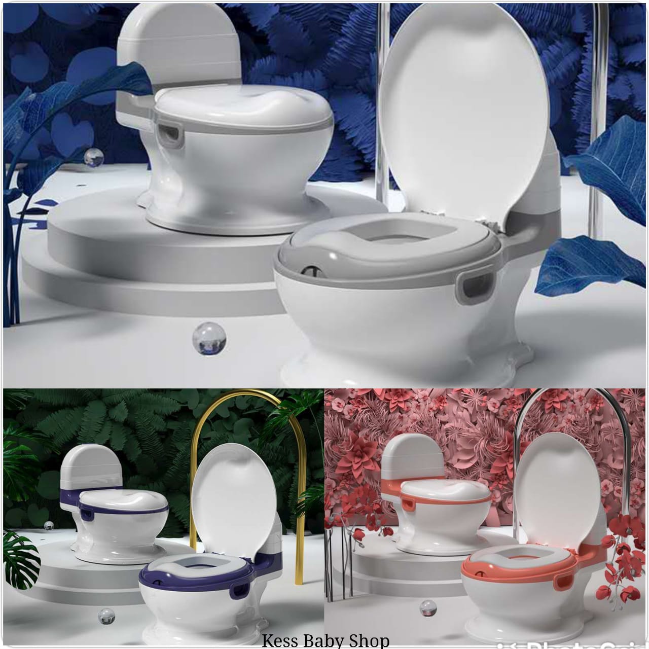 Potty Training Toilet, Toddler Potty Chair with Soft Seat, Non-Slip Realistic Potty Training Seat, Removable Potty Pot, With Splash Guard, Toddler,Baby,kids