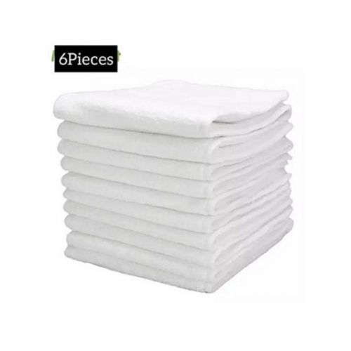 6PCs Baby Washable Reusable Nappies -White