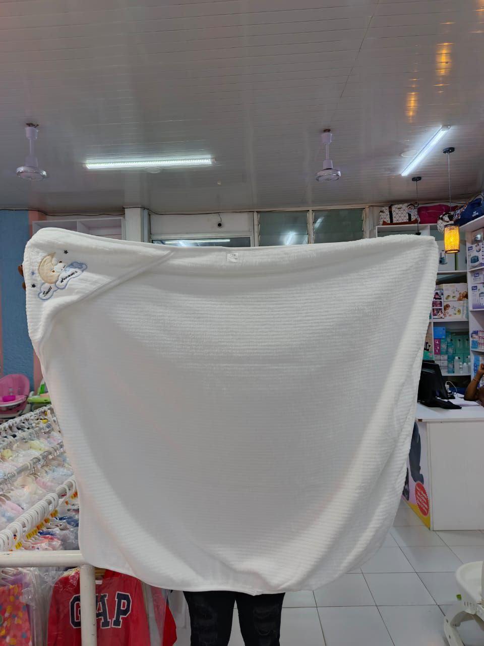 New Fashion Warm Baby Hooded Shawl Blankets- WHITE