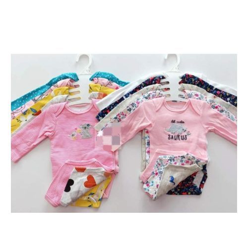 Printed ​​​​​​Baby Girls' Long Sleeve Onesies Bodysuits - 6-pack
