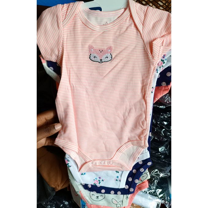 5PC Pretty Girl Cotton Short-sleeve Baby Onesies/bodysuit/sleepsuit/romper