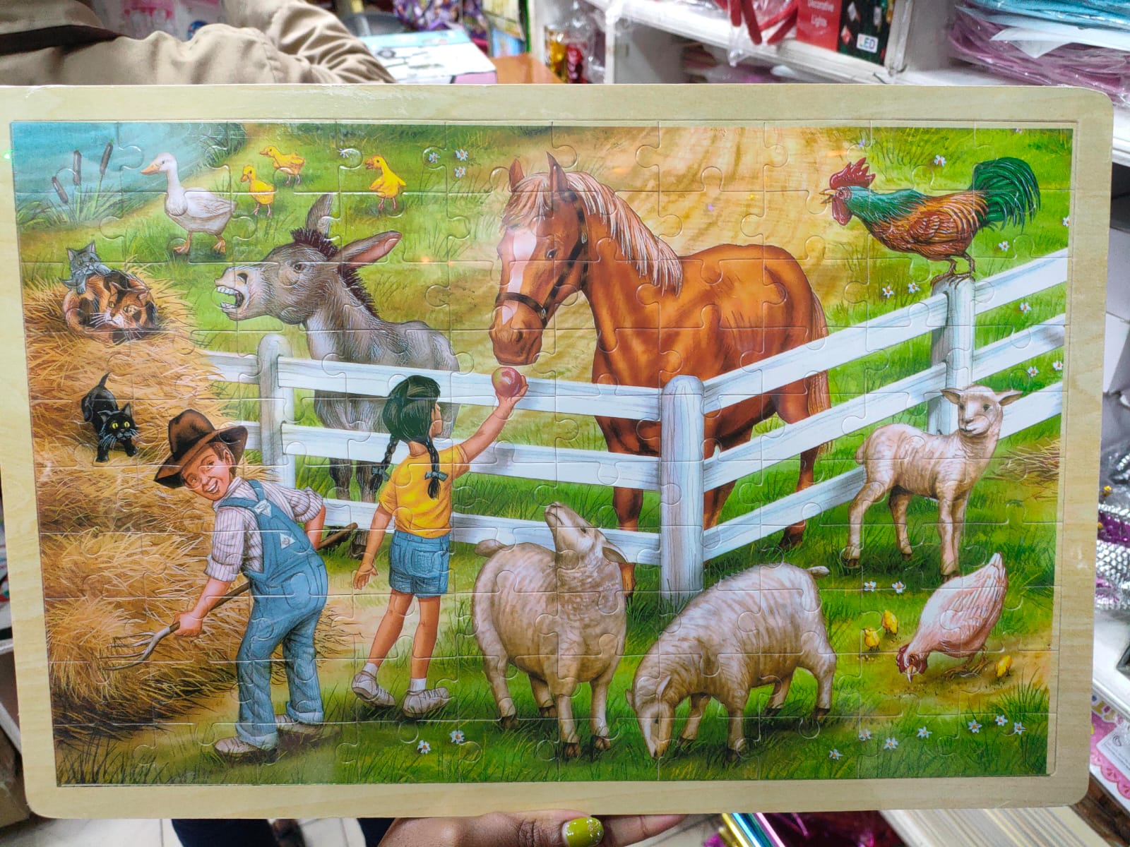 100pcs Cartoon Themed Kids playing Jigsaw puzzle Fun toy Develop focus and patience