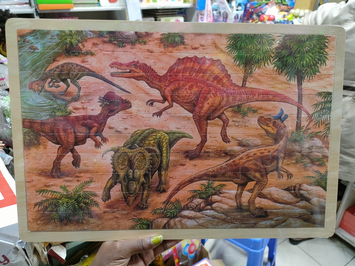 100pcs Cartoon Themed Kids playing Jigsaw puzzle Fun toy Develop focus and patience