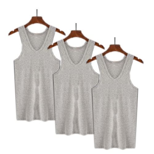 3PCS Pack Men Coloured Vests. 100% Cotton Vests. Color: Black,
