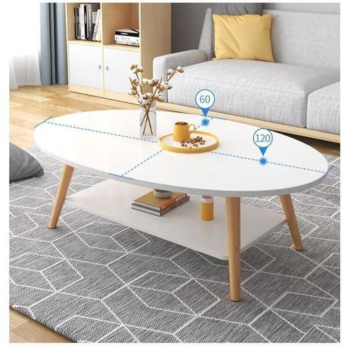 HIGH QUALITY OVAL DOUBLE BASE COFFEE TABLE.