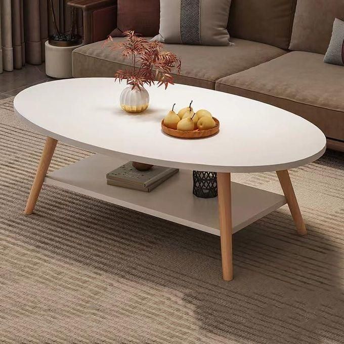 HIGH QUALITY OVAL DOUBLE BASE COFFEE TABLE.