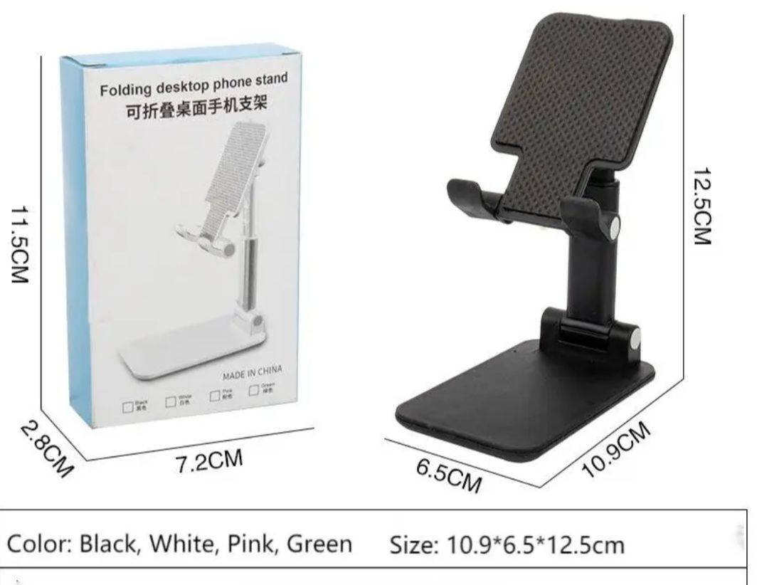 New Arrivals Portable Mobile Phone Holders Tablet Stand for Phone, Angle Height Adjustable Phones Stand, Foldable Cell Phone Stand for Desk Mounts Stands for All Smart phone Mobile phones Table
