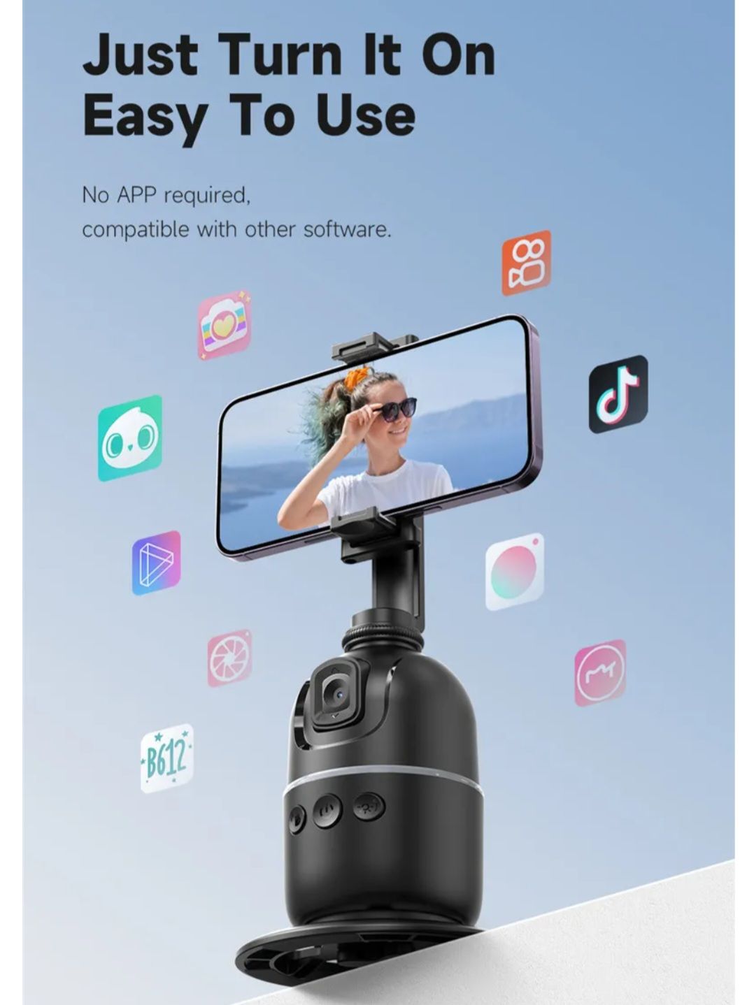 New P03 AI Auto Face Tracking Smart Follow Gimbal Stabilizer For Camera and Mobile Phone