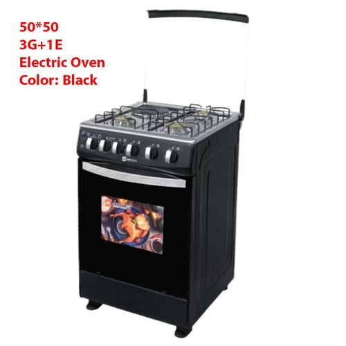 Sayona 50*50, 3 Gas + 1 Hot Plate, Electric Oven Standing Cooker (1 Year Warranty)