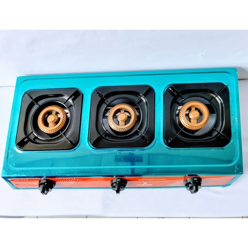 Rashnik Glass Table Top Cooker 3 Burners /Auto Ignition