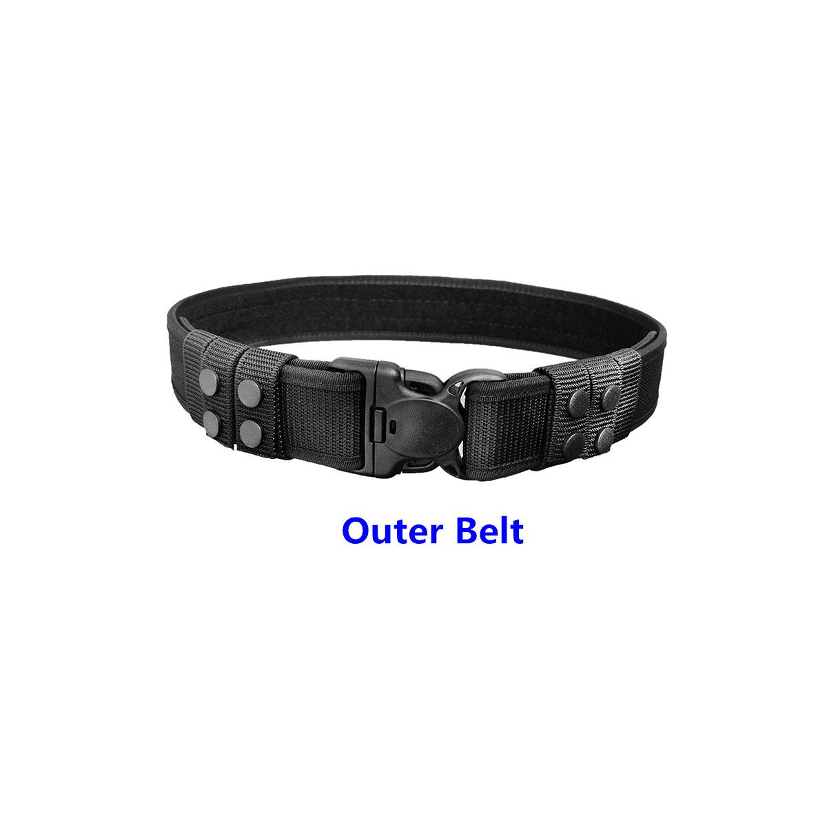 Hot Selling Tactical Men Belts Nylon 2 in 1 Outer Inner Belt Tactical Utility Security Guard Duty Belt with 4 Belt Keepers 5cm Width Outer Belt 3.8cm Width Inner Belt