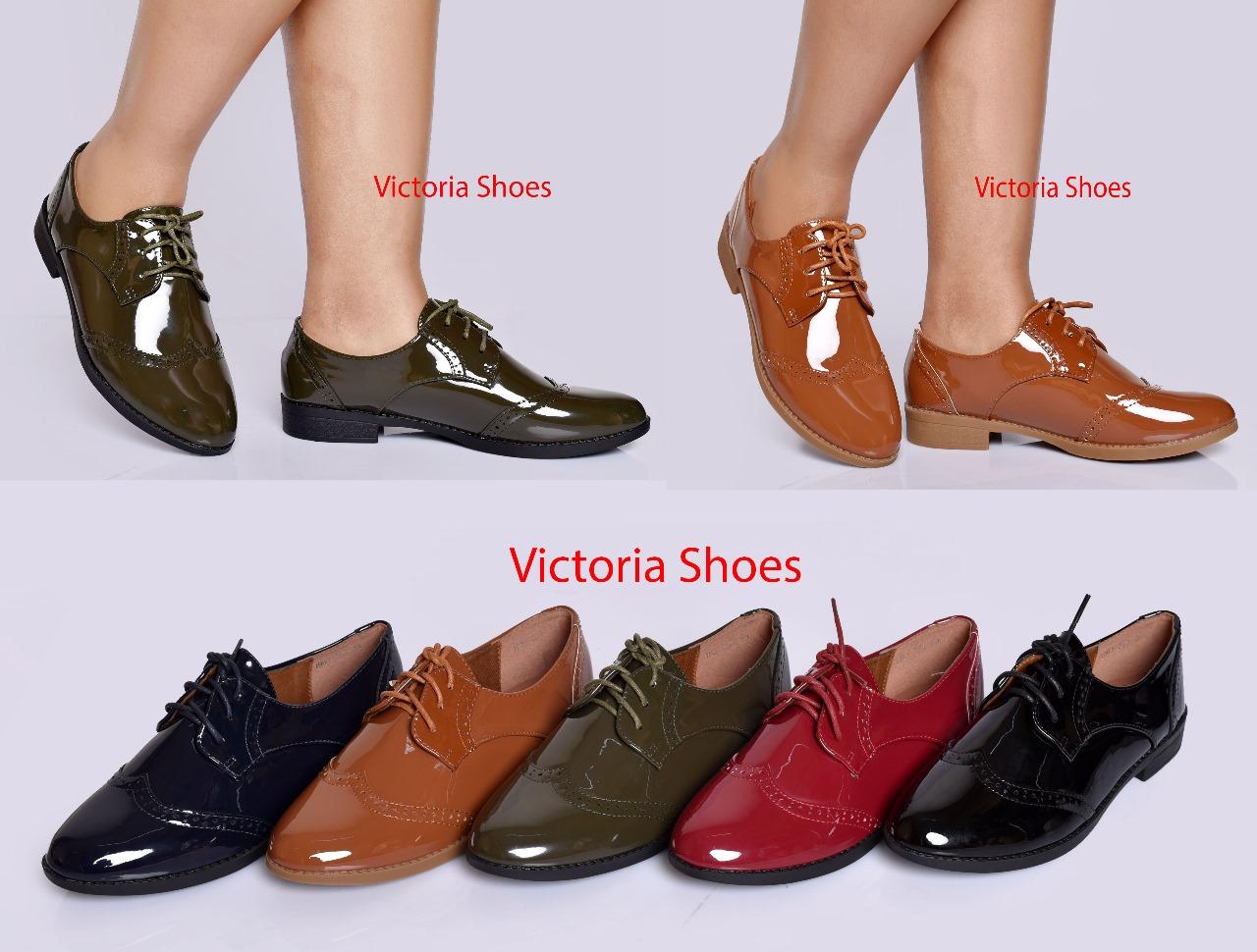 Trending Fashionable Brogues Victoria Women’s Classic Oxford Shoes – Gloss Finish