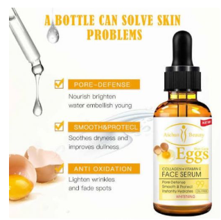 Aichun Beauty EGGS Collagen & Vitamin E Skin Care Face Serum, 30ml