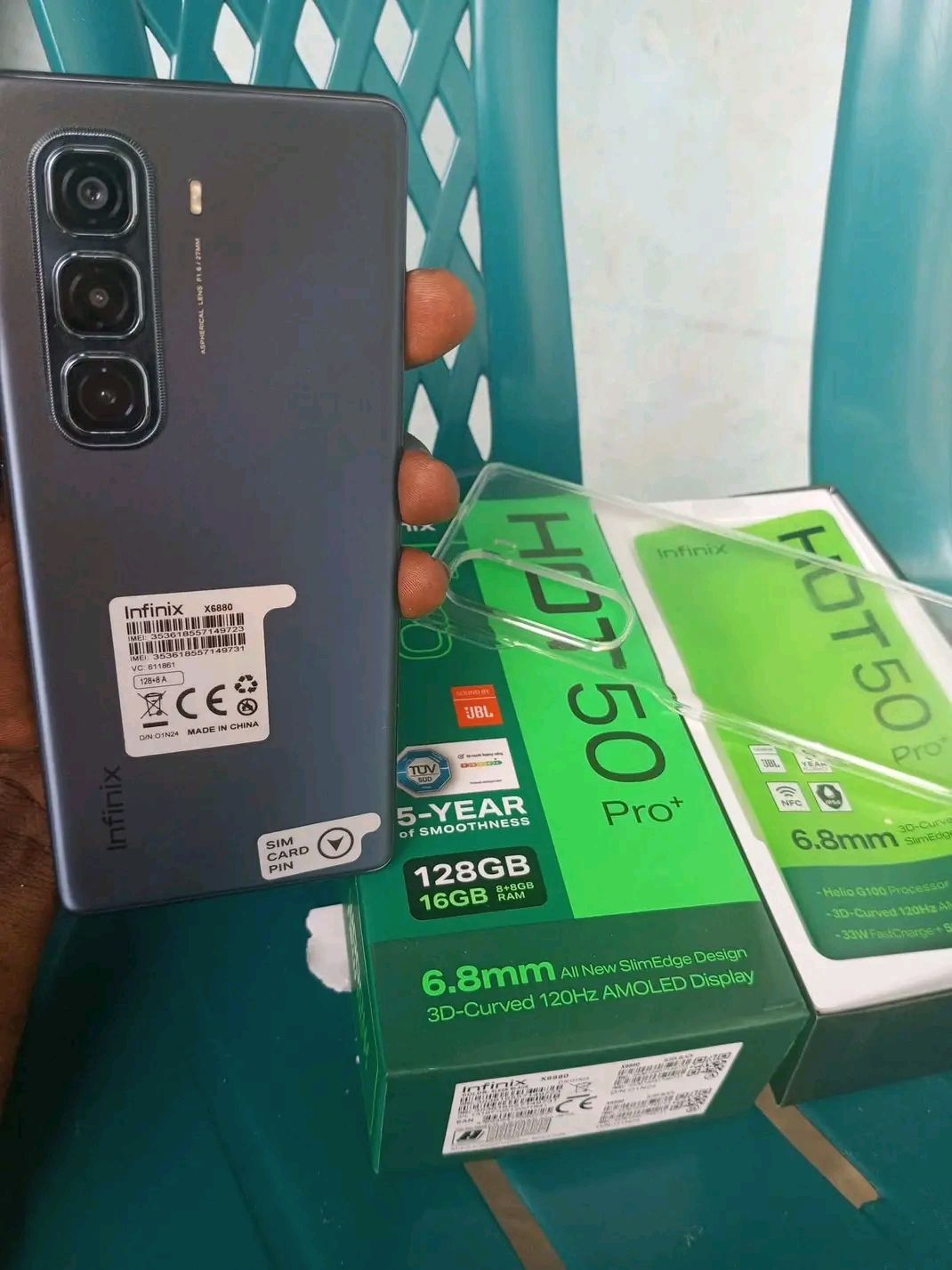 Infinix Hot 50 Pro Plus 128GB+16(8+8)GB 6.7" 3D-Curved AMOLED 120Hz Screen Phone 5000mAh With 33W Type-C 50MP Onscreen Fingerprint Lock + FREE GIFTS(powerbank,ipods+smartwatch)