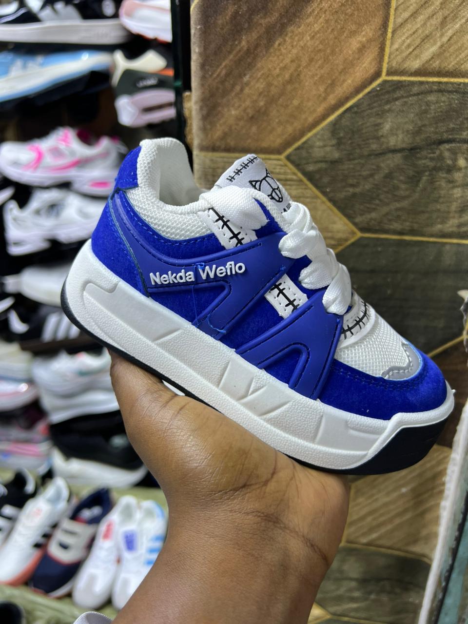 ⚡NAKED WOLFE KIDS / BABY HIGH QUALITY💯ORIGINAL/LATEST NEW ARRIVAL KIDS NAKED WOFE SNEAKERS❤‍🔥UNISEX BABY DOUBLE SOLE SNEAKERS CLASSIC ONE MATCHING ALL OUT FITS 🔥VERY CUTE AS IN PICTURE🥰😘