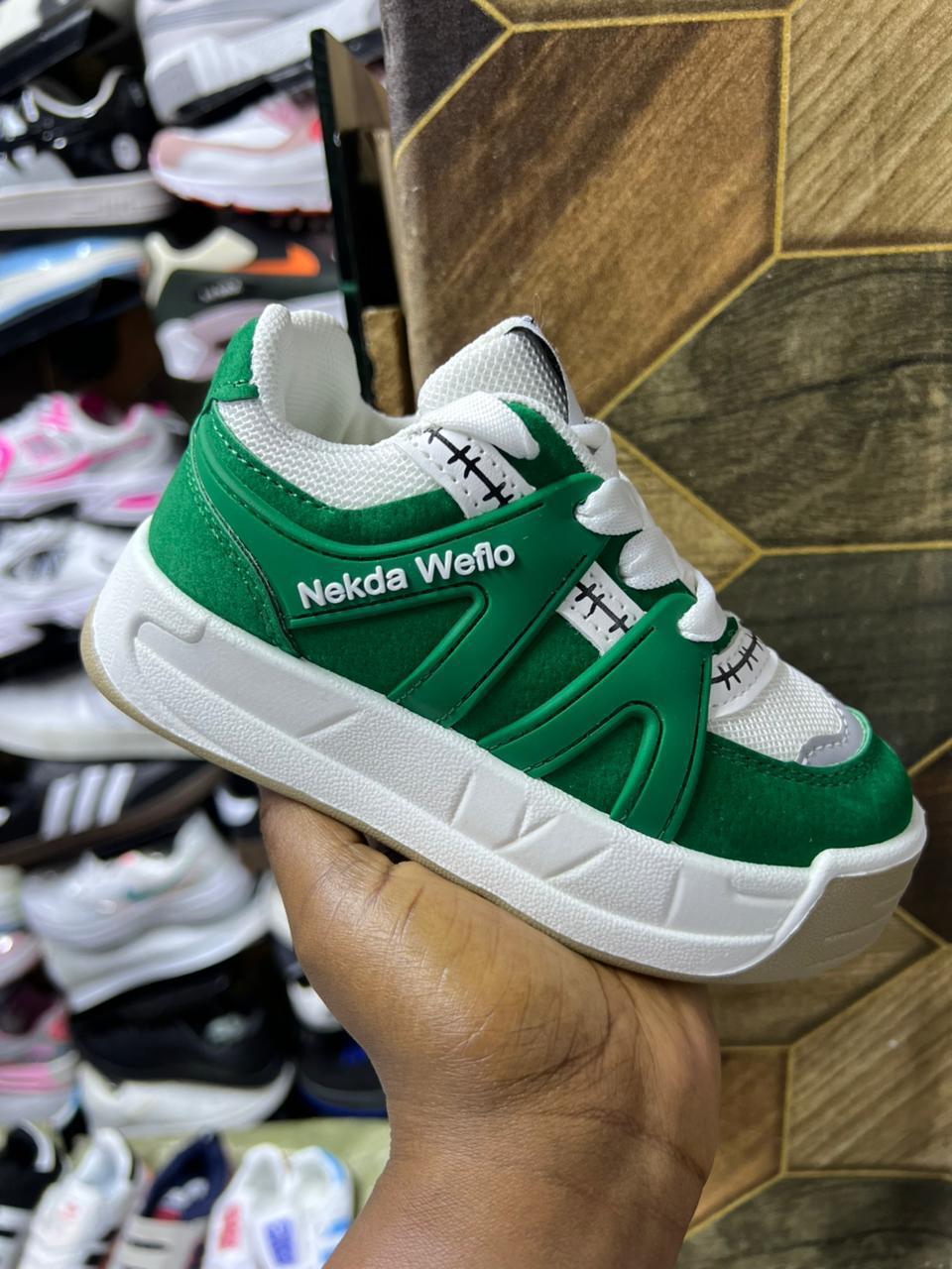 ⚡NAKED WOLFE KIDS / BABY HIGH QUALITY💯ORIGINAL/LATEST NEW ARRIVAL KIDS NAKED WOFE SNEAKERS❤‍🔥UNISEX BABY DOUBLE SOLE SNEAKERS CLASSIC ONE MATCHING ALL OUT FITS 🔥VERY CUTE AS IN PICTURE🥰😘
