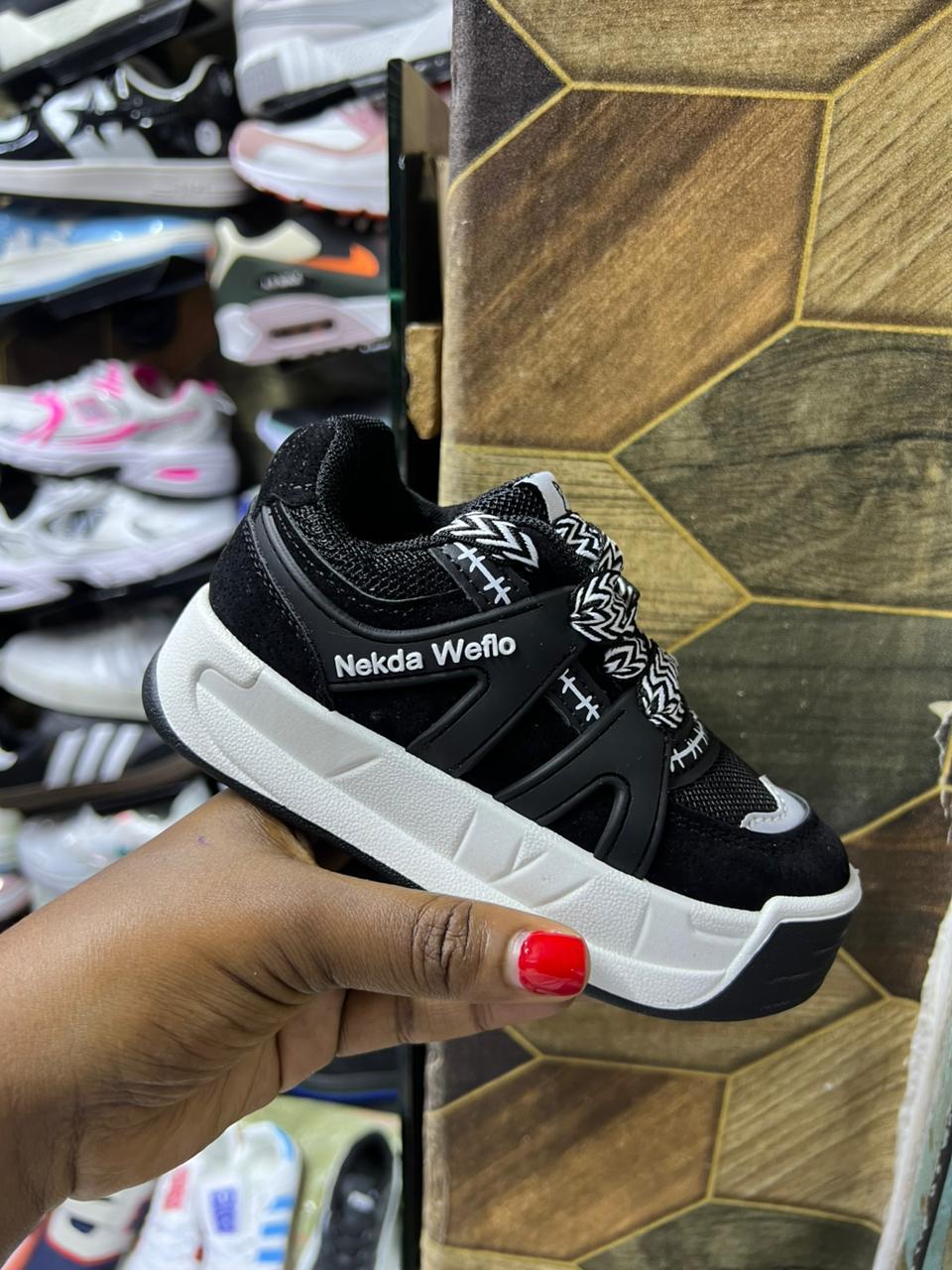 ⚡NAKED WOLFE KIDS / BABY HIGH QUALITY💯ORIGINAL/LATEST NEW ARRIVAL KIDS NAKED WOFE SNEAKERS❤‍🔥UNISEX BABY DOUBLE SOLE SNEAKERS CLASSIC ONE MATCHING ALL OUT FITS 🔥VERY CUTE AS IN PICTURE🥰😘