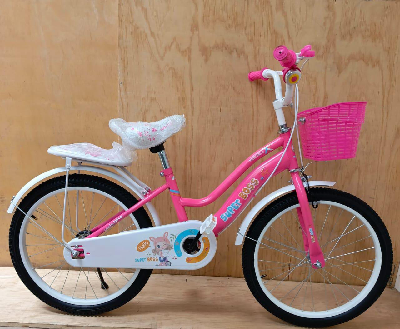 Super Boss Kids Bike – 12-Inch Girls' Bicycle with Training Wheels, Rear Seat & Front Basket