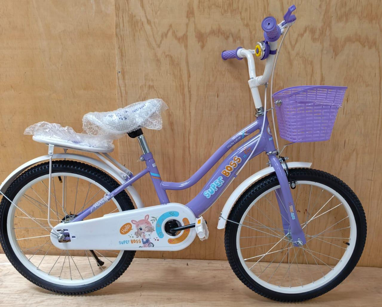 Super Boss Kids Bike – 12-Inch Girls' Bicycle with Training Wheels, Rear Seat & Front Basket