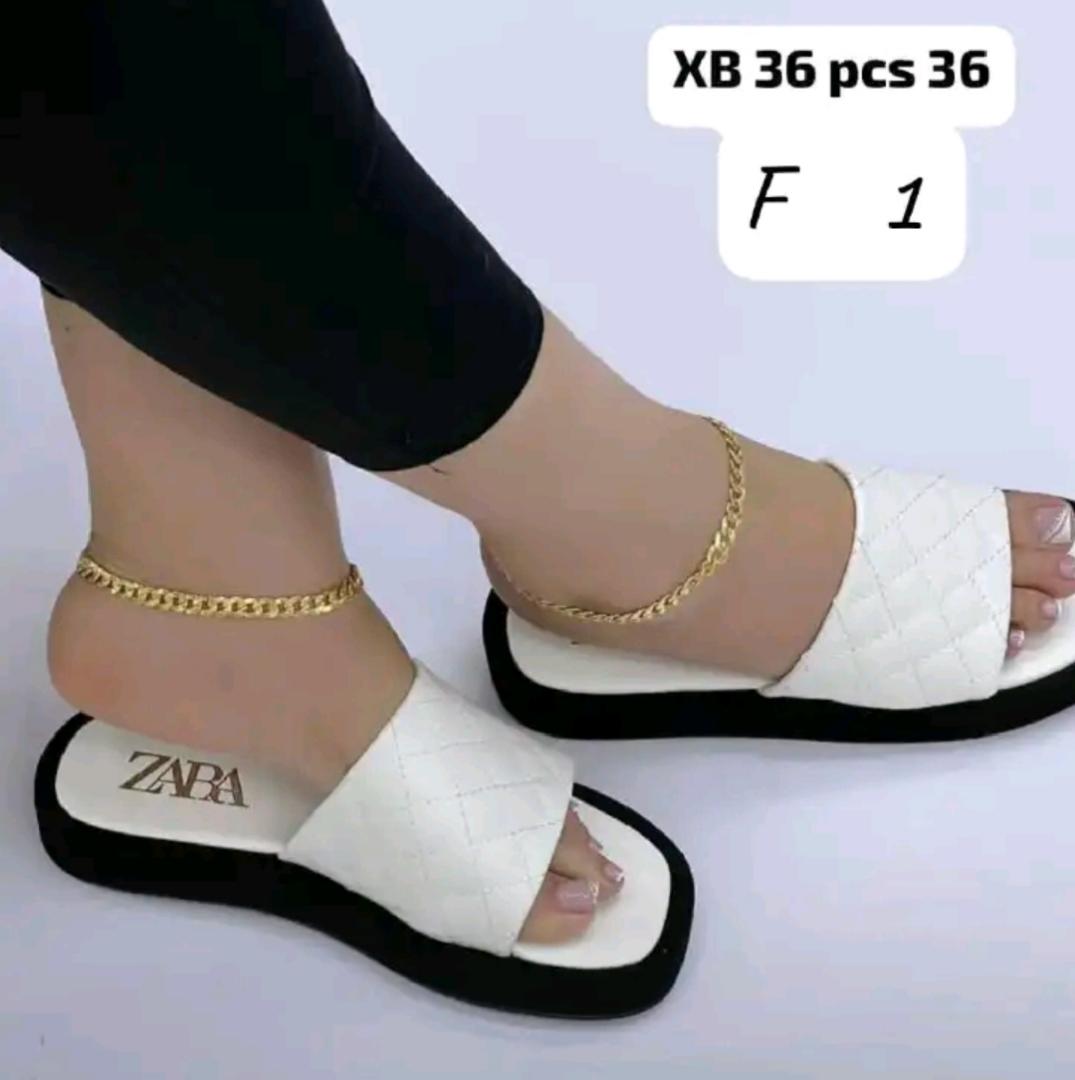 Zara Sandals ,Latest Zara leather Flat sandals. sandals with a flat heel, square toe and leather shoe.