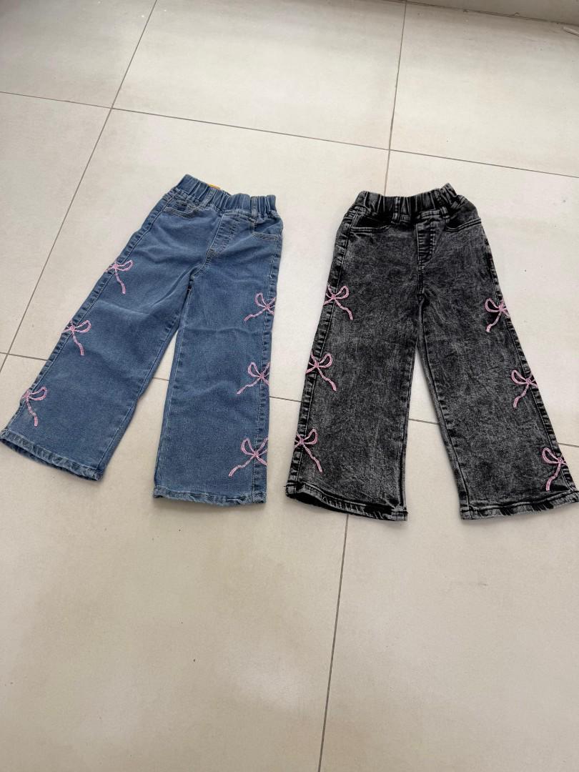 Fancy Mummy Jeans for Kids with embroidered patterns