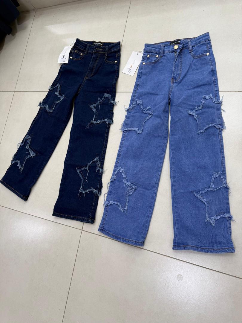 Fancy Mummy Jeans for Kids with embroidered patterns