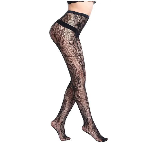 Women's Hosiery 2 Pairs Of High Elastic Jacquard Fishnet Stockings Sexy Stockings Spider Web Pantyhose Black Tights Underwear Black Stockings Pantyhose Tights Opaque Fishnet Stockings