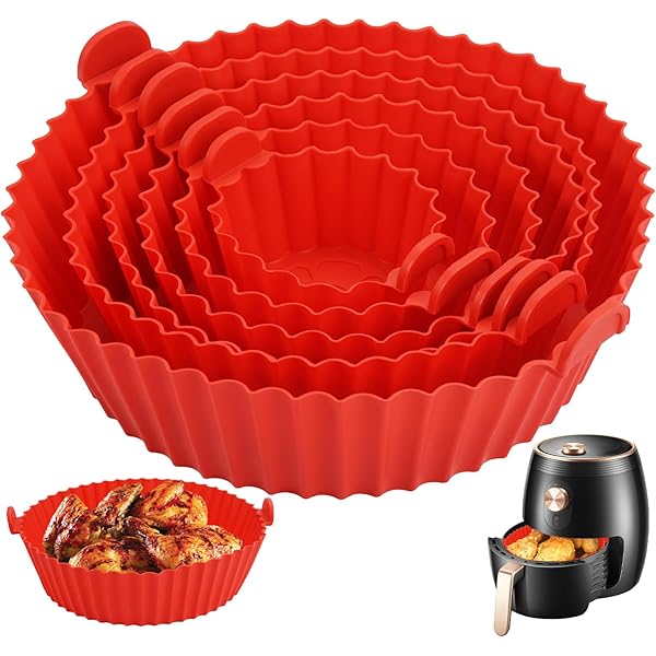 Round silicone air fryer liners