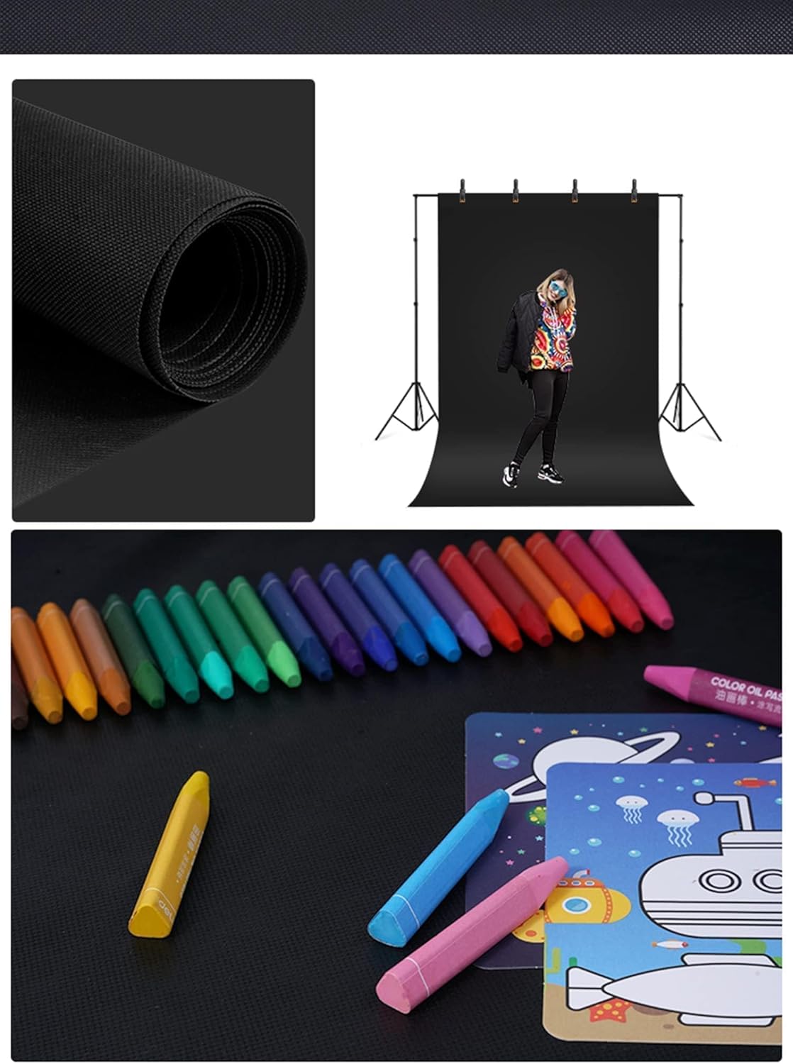 Black Screen 3×2 ft Studio Background Photo & Video Shooting Editing