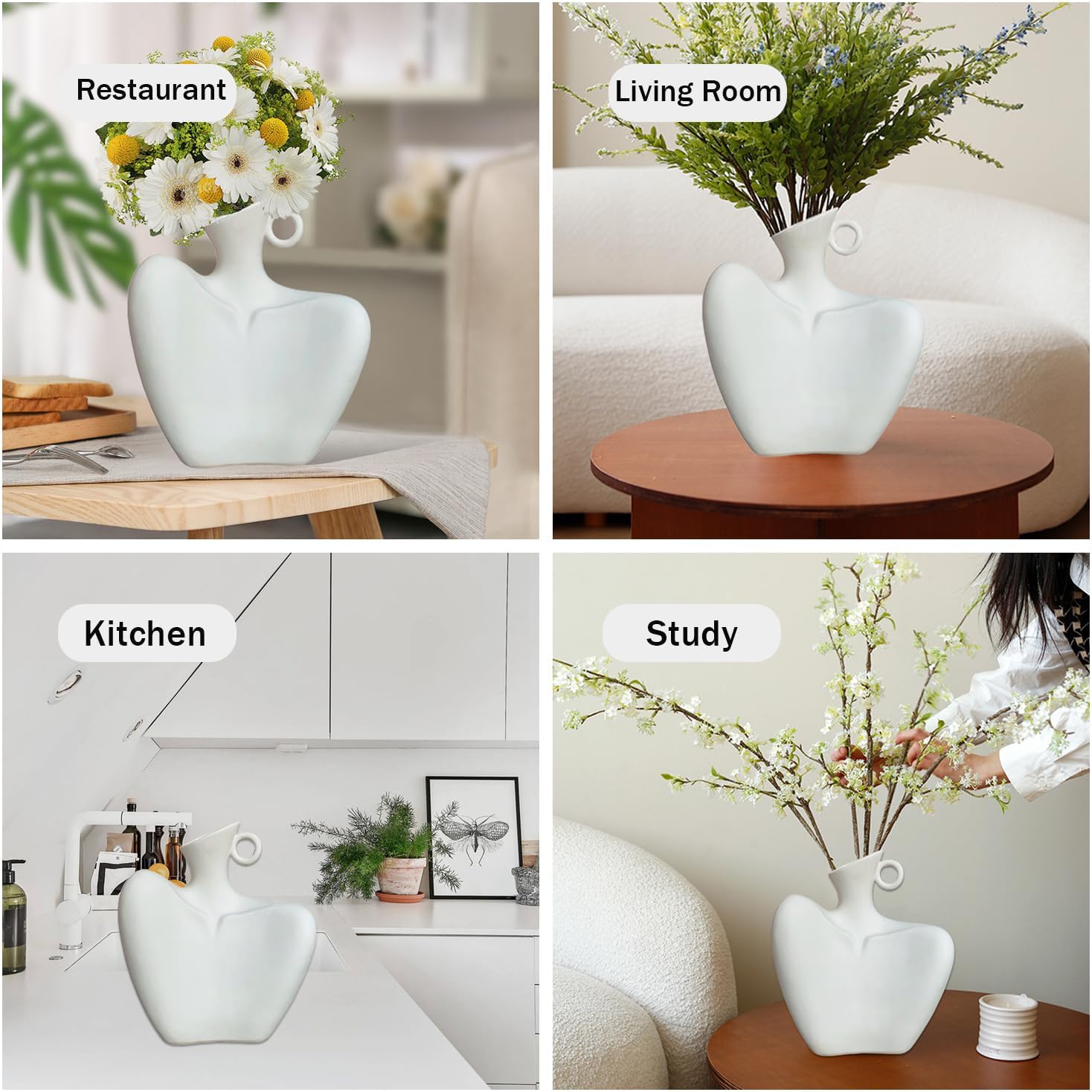 Creative human collarbone ceramic vase