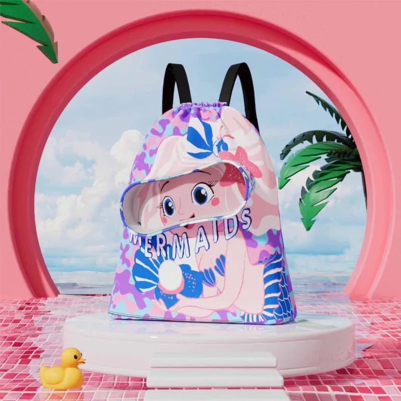 Cartoon Drawstring Waterproof Swimming Bag/Toys Bag