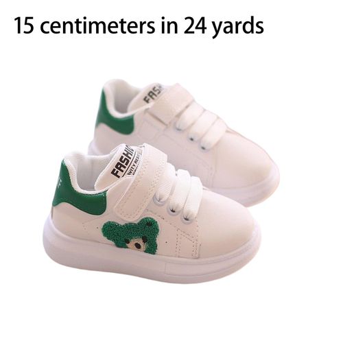 Nonslip Infant Sneakers Hook And Loop Lightweight Crib Green 15cm